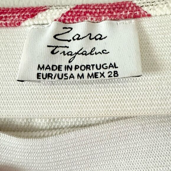 Zara Trafalic Mini Skirt in Red White Aztec Print - Size M - Picture 5 of 5